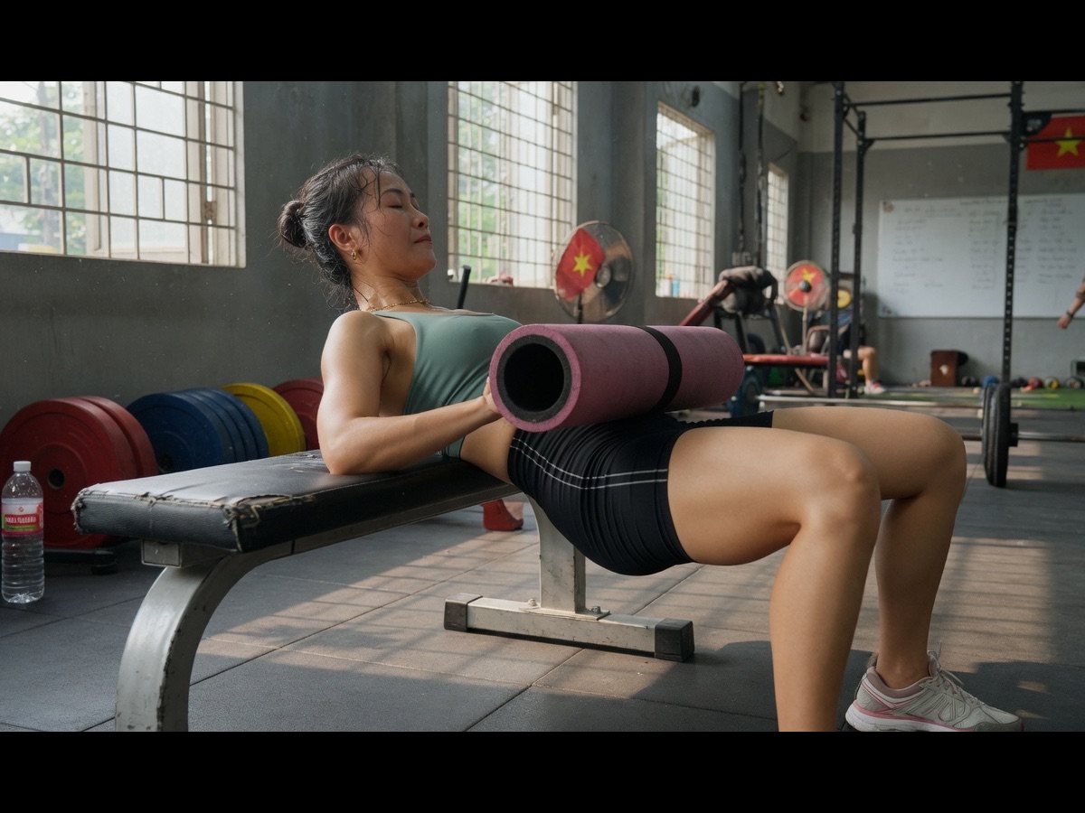 Glute bridge on a mat